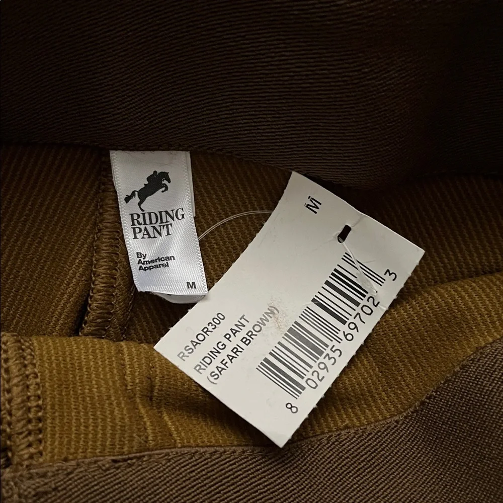 American Apparel Safari Brown Riding Pant *DEADSTOCK* - Picture 2 of 3